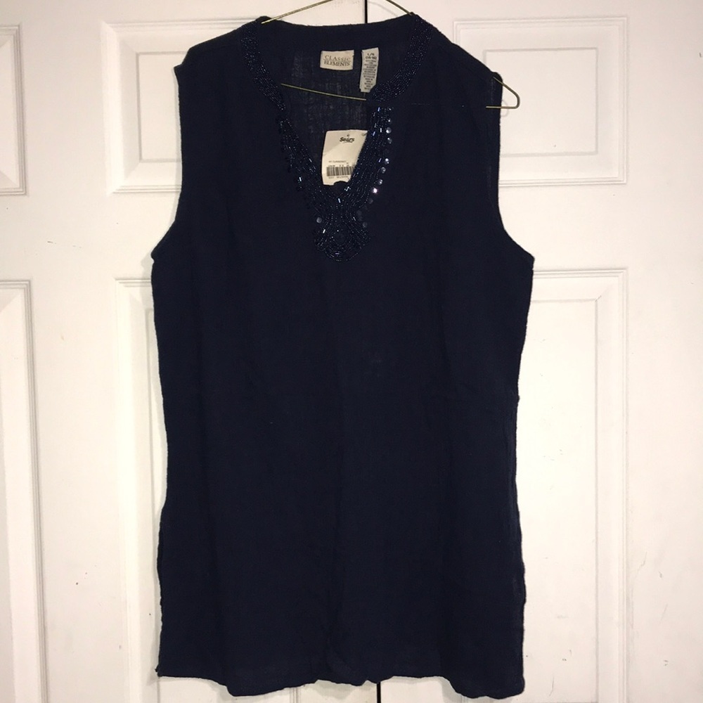 NWT Women’s Beaded Gauze Tunic